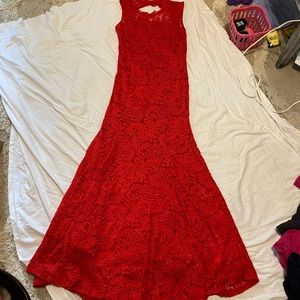 Red formal dress